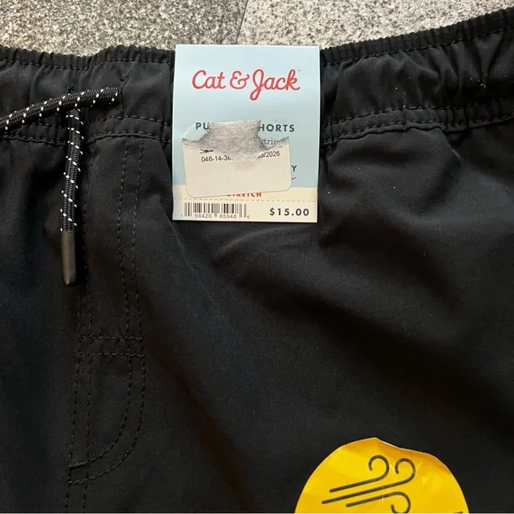 ❤️3/$15 NWT Cat & Jack Black Quick Dry Pull- On Shorts- XXL - Picture 4 of 8